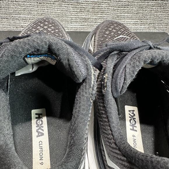 Hoka One One Clifton 9 Black White 1127896 BWHT Running Shoes - Women's 9 - Picture 12 of 16